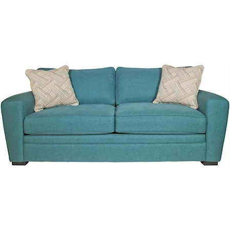 Casual Full Sofa Sleeper with Pluma Plush Cushions